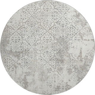 Piper Looms Mayfield Lattice AMF769 Ivory Machine Washable Area Rug Round Main Image