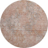 Piper Looms Mayfield Lattice AMF769 Salmon Machine Washable Area Rug Round Main Image