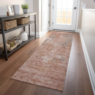 Piper Looms Mayfield Lattice AMF769 Salmon Machine Washable Area Rug Runner Lifestyle Image Feature