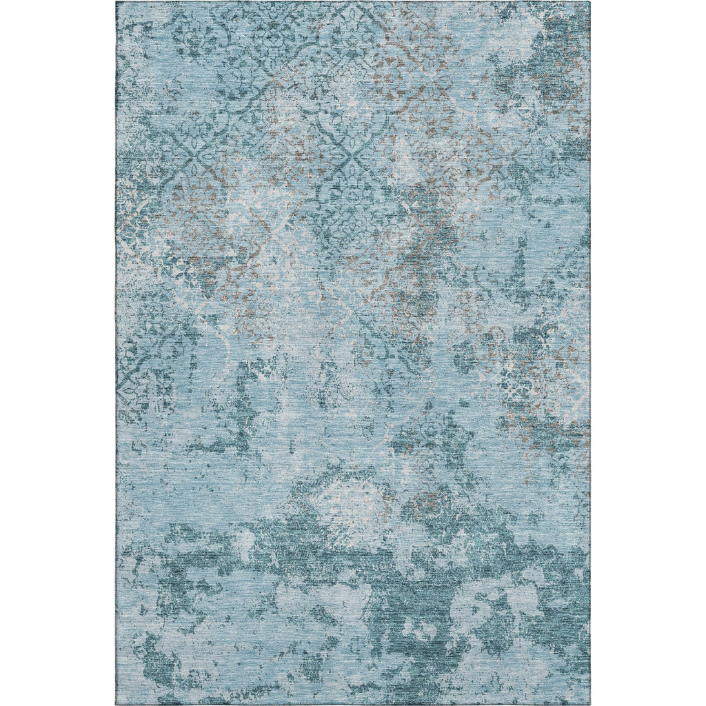 Piper Looms Mayfield Lattice AMF769 Teal Machine Washable Area Rug main image
