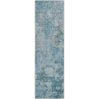 Piper Looms Mayfield Lattice AMF769 Teal Machine Washable Area Rug Runner Main Image