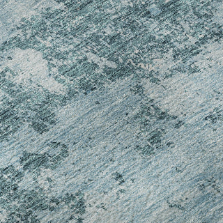 Piper Looms Mayfield Lattice AMF769 Teal Machine Washable Area Rug Swatch Image