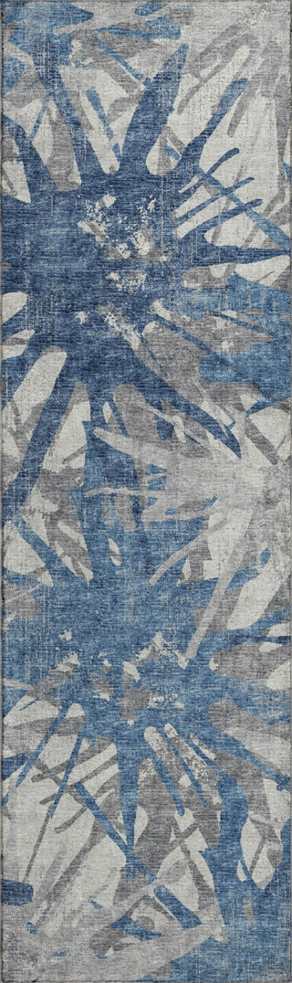 Piper Looms Mayfield Tropical AMF77 Blue Machine Washable Area Rug Runner Main Image