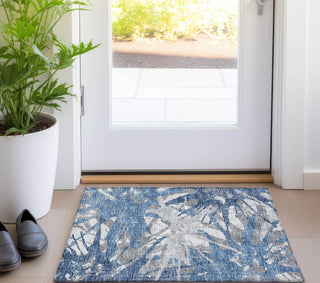 Piper Looms Mayfield Tropical AMF77 Blue Machine Washable Area Rug Scatter Lifestyle Image Feature