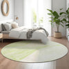 Piper Looms Mayfield Modern AMF770 Aloe Machine Washable Area Rug Round Lifestyle Image Feature