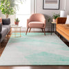 Piper Looms Mayfield Modern AMF770 Aqua Machine Washable Area Rug Lifestyle Image Feature