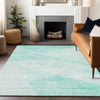 Piper Looms Mayfield Modern AMF770 Aqua Machine Washable Area Rug Lifestyle Image Feature