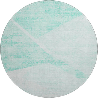 Piper Looms Mayfield Modern AMF770 Aqua Machine Washable Area Rug Round Main Image