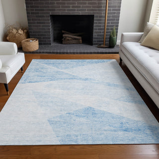 Piper Looms Mayfield Modern AMF770 Denim Machine Washable Area Rug Lifestyle Image Feature