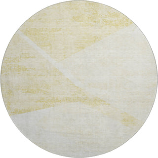 Piper Looms Mayfield Modern AMF770 Gold Machine Washable Area Rug Round Main Image