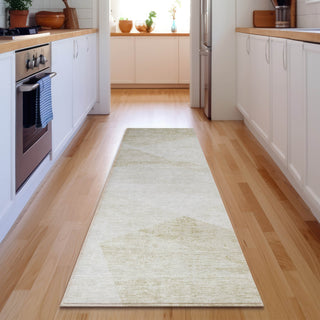 Piper Looms Mayfield Modern AMF770 Khaki Machine Washable Area Rug Runner Lifestyle Image Feature