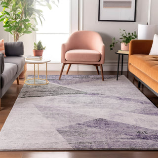 Piper Looms Mayfield Modern AMF770 Purple Machine Washable Area Rug Lifestyle Image Feature