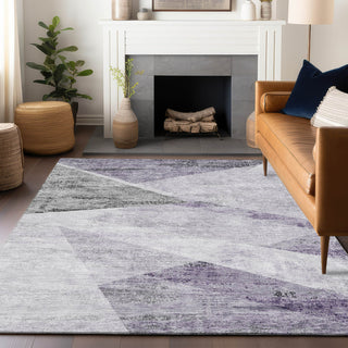 Piper Looms Mayfield Modern AMF770 Purple Machine Washable Area Rug Lifestyle Image Feature