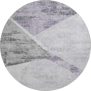 Piper Looms Mayfield Modern AMF770 Purple Machine Washable Area Rug Round Main Image
