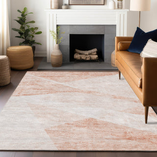 Piper Looms Mayfield Modern AMF770 Salmon Machine Washable Area Rug Lifestyle Image Feature
