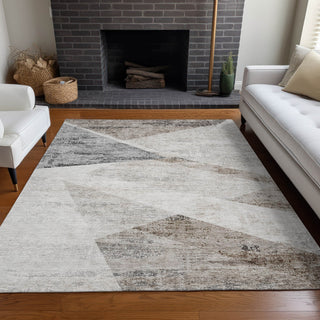 Piper Looms Mayfield Modern AMF770 Silver Machine Washable Area Rug Lifestyle Image Feature