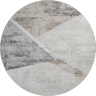 Piper Looms Mayfield Modern AMF770 Silver Machine Washable Area Rug Round Main Image