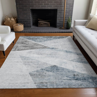 Piper Looms Mayfield Modern AMF770 Sky Machine Washable Area Rug Lifestyle Image Feature