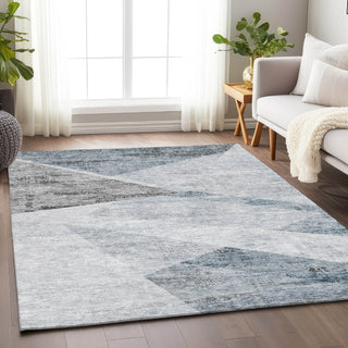 Piper Looms Mayfield Modern AMF770 Sky Machine Washable Area Rug Lifestyle Image Feature