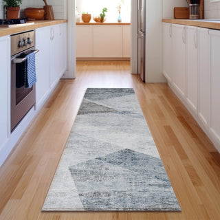 Piper Looms Mayfield Modern AMF770 Sky Machine Washable Area Rug Runner Lifestyle Image Feature