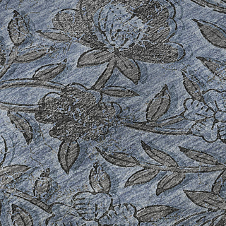 Piper Looms Mayfield Floral AMF771 Blue Machine Washable Area Rug Swatch Image