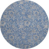 Piper Looms Mayfield Floral AMF771 Denim Machine Washable Area Rug Round Main Image