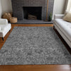 Piper Looms Mayfield Floral AMF771 Gray Machine Washable Area Rug Lifestyle Image Feature