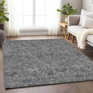 Piper Looms Mayfield Floral AMF771 Gray Machine Washable Area Rug Lifestyle Image Feature