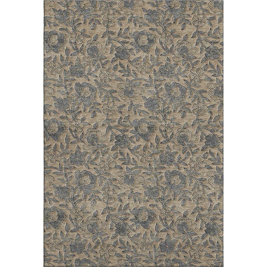 Piper Looms Mayfield Floral AMF771 Khaki Machine Washable Area Rug main image