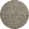 Piper Looms Mayfield Floral AMF771 Khaki Machine Washable Area Rug Round Main Image