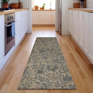 Piper Looms Mayfield Floral AMF771 Khaki Machine Washable Area Rug Runner Lifestyle Image Feature