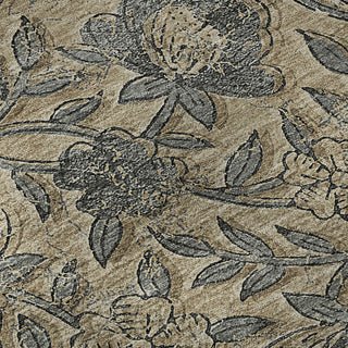 Piper Looms Mayfield Floral AMF771 Khaki Machine Washable Area Rug Swatch Image