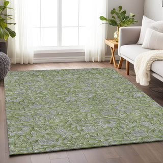 Piper Looms Mayfield Floral AMF771 Olive Machine Washable Area Rug Lifestyle Image Feature
