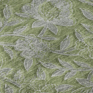 Piper Looms Mayfield Floral AMF771 Olive Machine Washable Area Rug Swatch Image