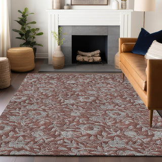 Piper Looms Mayfield Floral AMF771 Paprika Machine Washable Area Rug Lifestyle Image Feature