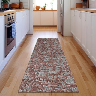 Piper Looms Mayfield Floral AMF771 Paprika Machine Washable Area Rug Runner Lifestyle Image Feature