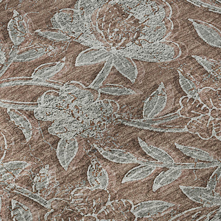 Piper Looms Mayfield Floral AMF771 Terracotta Machine Washable Area Rug Swatch Image