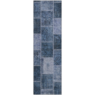 Piper Looms Mayfield Patchwork AMF772 Blue Machine Washable Area Rug Runner Main Image