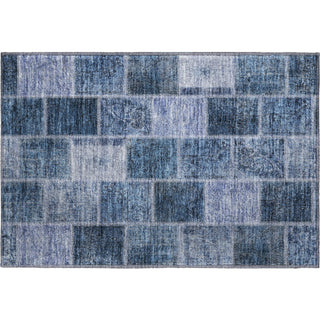 Piper Looms Mayfield Patchwork AMF772 Blue Machine Washable Area Rug Scatter Main Image