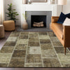 Piper Looms Mayfield Patchwork AMF772 Brown Machine Washable Area Rug Lifestyle Image Feature