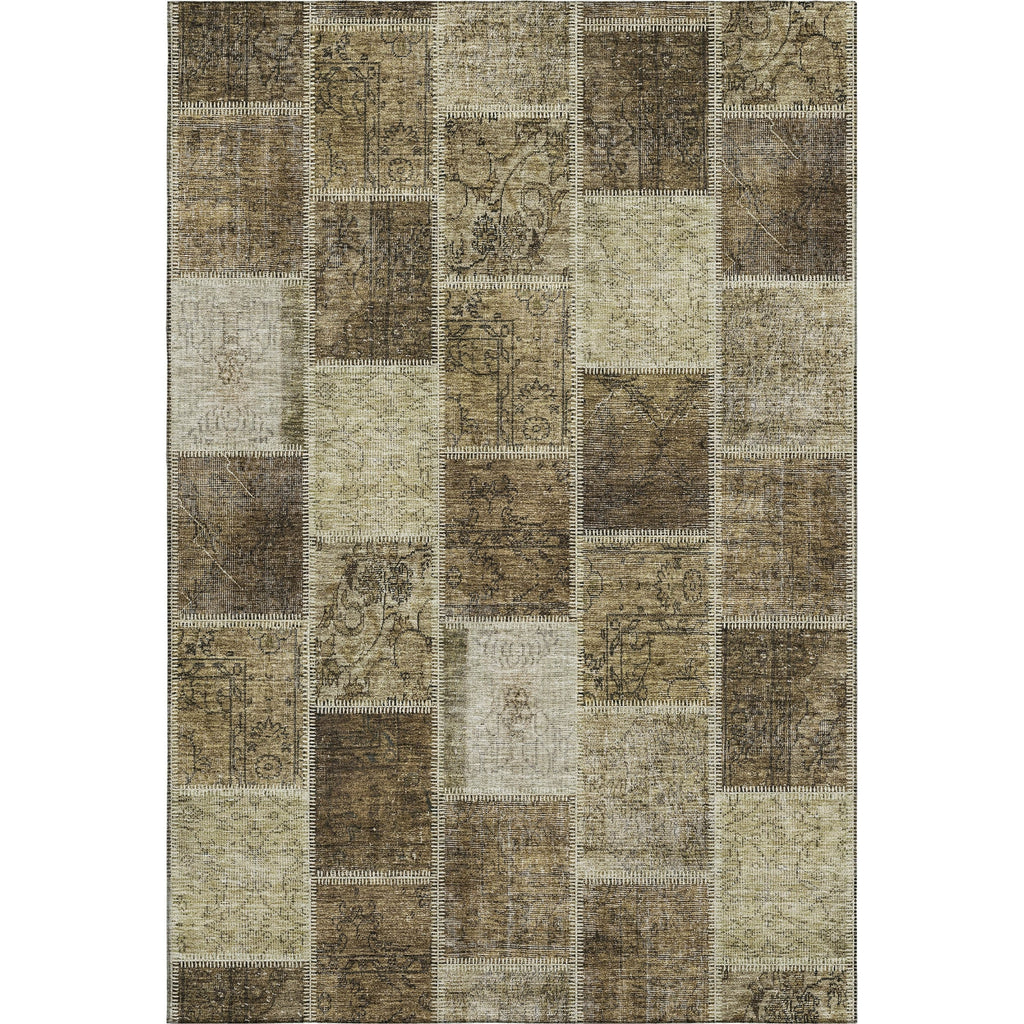 Piper Looms Mayfield Patchwork AMF772 Brown Machine Washable Area Rug main image