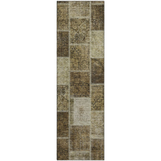 Piper Looms Mayfield Patchwork AMF772 Brown Machine Washable Area Rug Runner Main Image