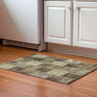 Piper Looms Mayfield Patchwork AMF772 Brown Machine Washable Area Rug Scatter Lifestyle Image Feature