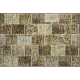 Piper Looms Mayfield Patchwork AMF772 Brown Machine Washable Area Rug Scatter Main Image