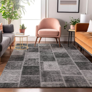 Piper Looms Mayfield Patchwork AMF772 Gray Machine Washable Area Rug Lifestyle Image Feature