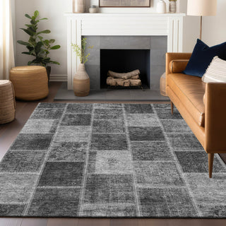 Piper Looms Mayfield Patchwork AMF772 Gray Machine Washable Area Rug Lifestyle Image Feature