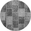 Piper Looms Mayfield Patchwork AMF772 Gray Machine Washable Area Rug Round Main Image