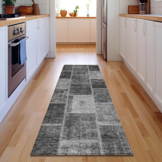 Piper Looms Mayfield Patchwork AMF772 Gray Machine Washable Area Rug Runner Lifestyle Image Feature