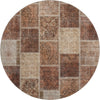 Piper Looms Mayfield Patchwork AMF772 Paprika Machine Washable Area Rug Round Main Image