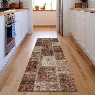 Piper Looms Mayfield Patchwork AMF772 Paprika Machine Washable Area Rug Runner Lifestyle Image Feature